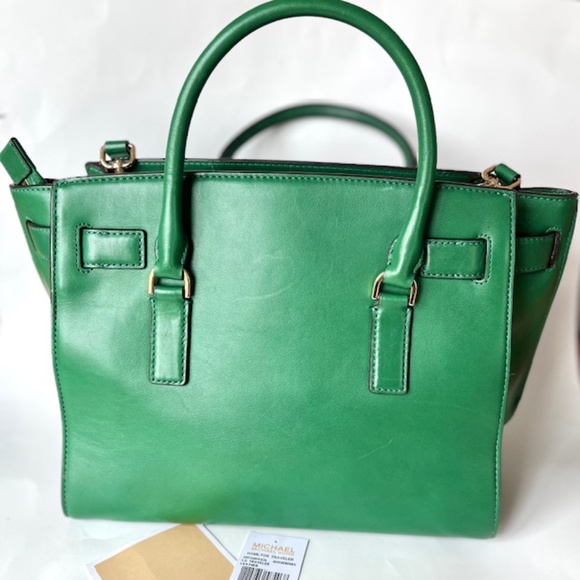 Michael Kors Green Hamilton Large Traveler Bag-New with detached tags - Picture 8 of 11